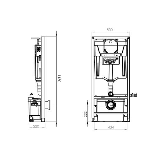 Conjunto Completo Empotrable SANIWALL PRO UP