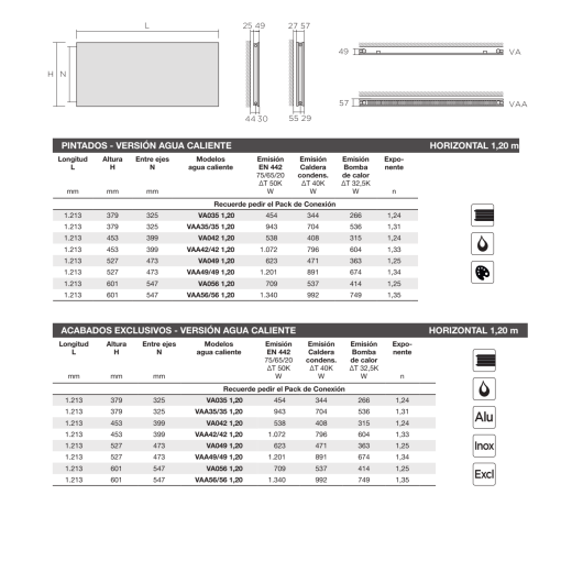 Radiador Decorativo Runtal Arteplano Horizontal