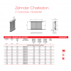 Opciones de medidas para el Radiador Decorativo Zehnder Charleston 2 columnas horizontal De Runtal