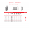 Opciones de medidas para el Radiador Decorativo Zehnder Charleston 4 columnas horizontal De Runtal