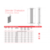 Opciones de medidas para el Radiador Decorativo Zehnder Charleston 2 columnas vertical 1,80m. De Runtal