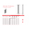 Opciones de medidas para el Radiador Decorativo Zehnder Charleston 2 columnas vertical 2,00m. De Runtal