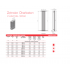 Opciones de medidas para el Radiador Decorativo Zehnder Charleston 3 columnas vertical 2,00m. De Runtal