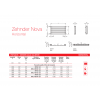 Opciones de medidas para el Radiador Decorativo Zehnder Nova Horizontal Y Horizontal Doble De Runtal