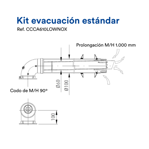 Kit Evacuación Calentador Estanco ZEUS NOX - CENTRO