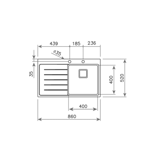 Fregadero TEKA ZENIT R15 1C 1E 86