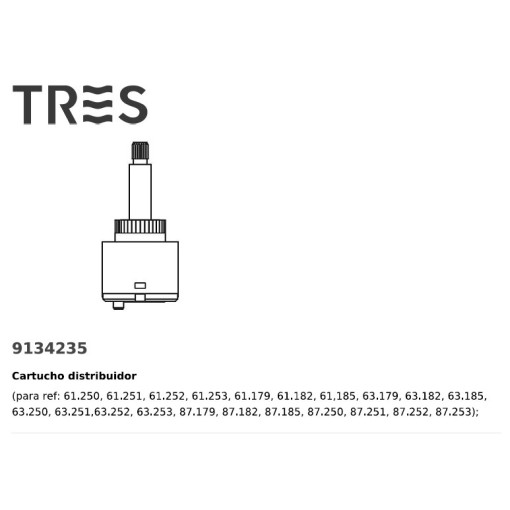 Cartucho distribuidor de repuesto TRES