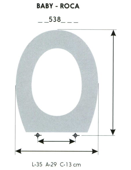 Tapa WC Infantil BABY ROCA (Tapa + Aro)