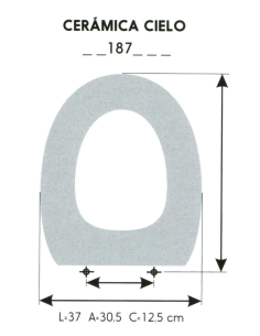 Asiento WC Infantil CERÁMICA CIELO (Solo Aro)