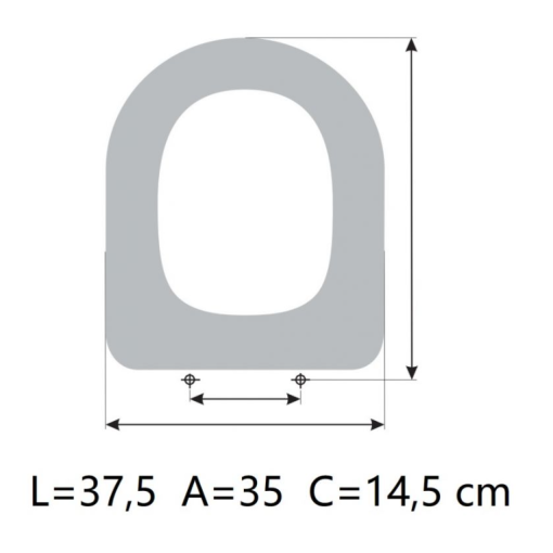 Sedile WC GALASSIA M2-50 CM