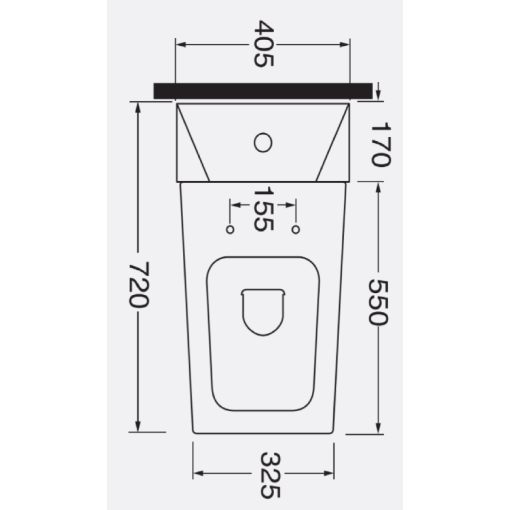 AZURRA BSIDE toilet seat