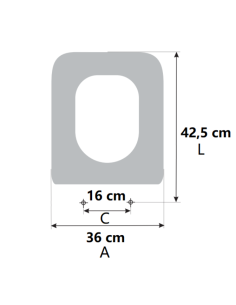 ROCA INSPIRA SQUARE STANDARD toilet seat