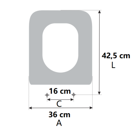 Sedile WC ROCA INSPIRA SQUARE STANDARD