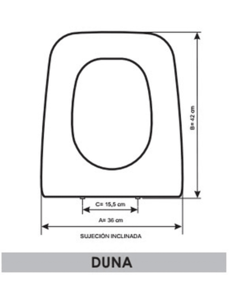 Tapa wc y asiento original para inodoro DUNA BELLAVISTA