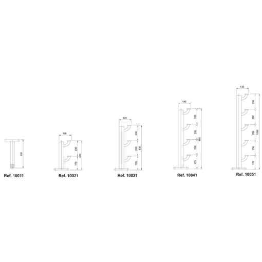 BATERIA DE CONTADORES DE ACERO GALVANIZADO VERSIÓN COLUMNA
