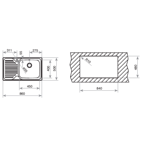 FREGADERO TEKA CLASSIC MAX 1C 1E