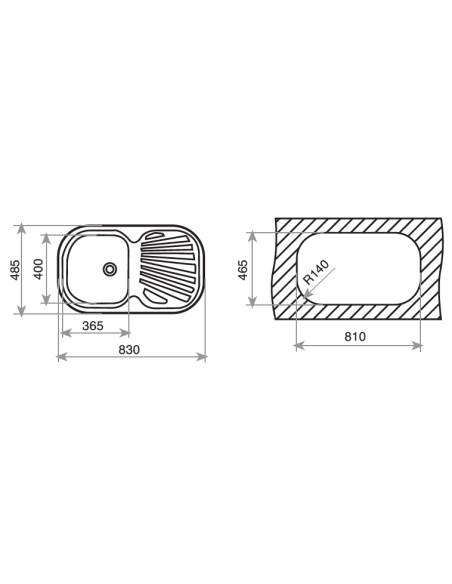 FREGADERO TEKA STYLO 1C 1E