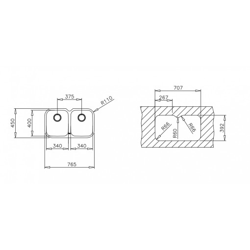 FREGADERO TEKA BE 2C 780