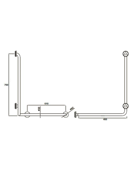 Barra pared 3 brazos