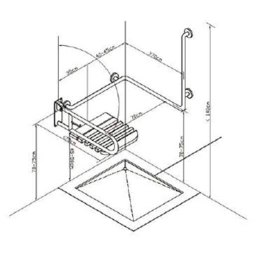 Barra pared 3 brazos
