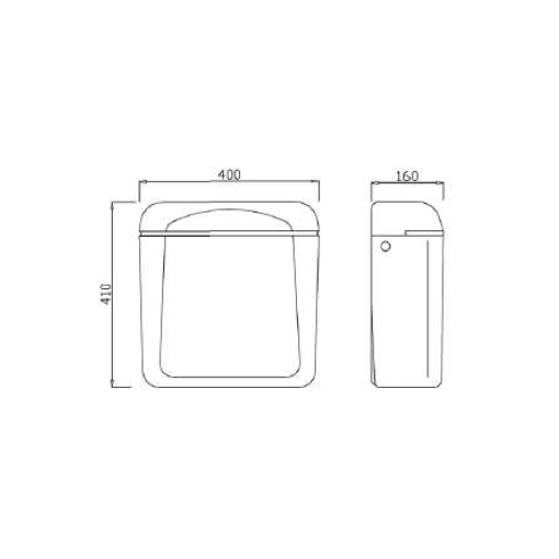 CISTERNA CON MANDO NEUMATICO ENCASTRADO EN PARED