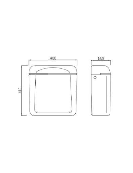 CISTERNA CON MANDO NEUMATICO ENCASTRADO EN PARED