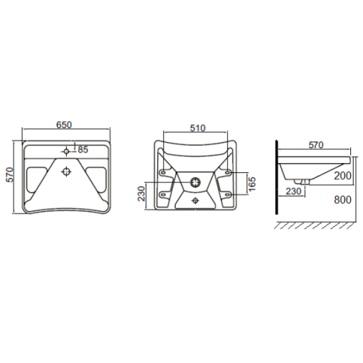 LAVABO ERGONÓMICO DE PORCELANA