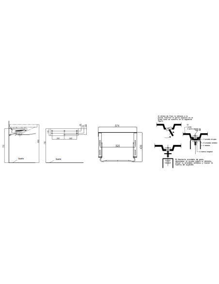 MENSULA CON BARRA DE CONTROL DE INCLINACIÓN NEUMÁTICO