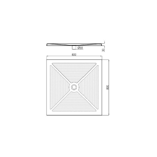 Plato de ducha antideslizante GENWEC