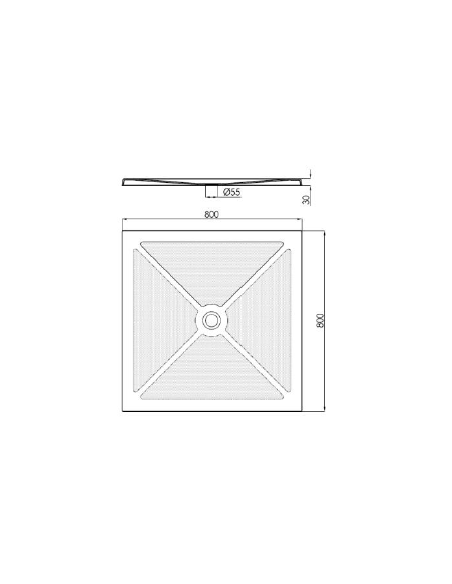Plato de ducha antideslizante GENWEC