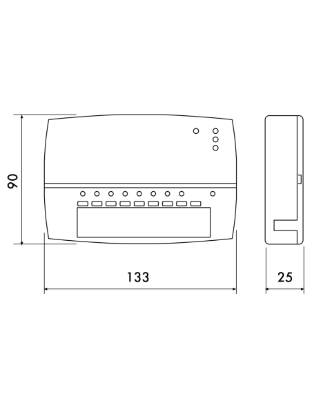 RECEPTOR RADIO 2 ZONAS + SALIDA PARA BOMBA DE CIRCULACIÓN