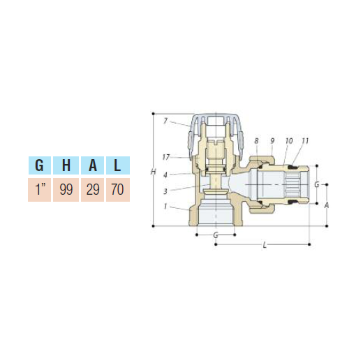 DETENTOR ITALIA  ESCUADRA HEMBRA PARA TUBO DE HIERRO