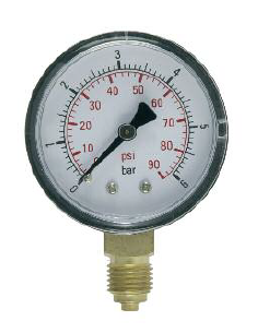 MANOMETRO ABS CONEXIÓN RADIAL DOBLE ESCALA DN50