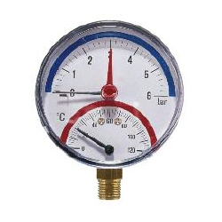 Termomanómetro de conexión radial DN80