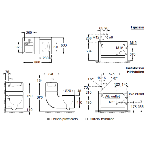 Lavabo e inodoro 2 en uno