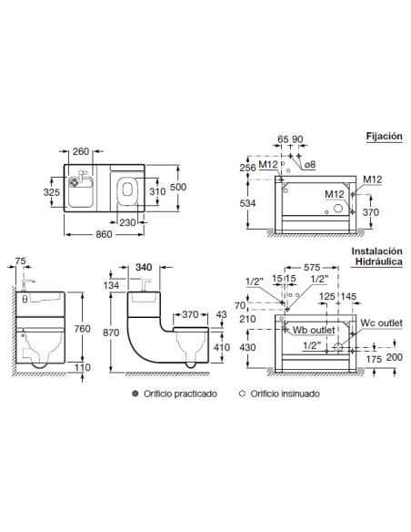 Lavabo e inodoro 2 en uno