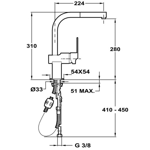 GRIFO DE COCINA MZ 938 CROMO