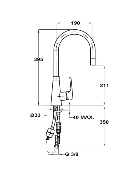 GRIFO DE COCINA VTK 938 CROMO