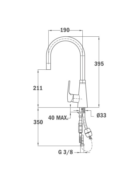 GRIFO DE COCINA VTK 938 CROMO