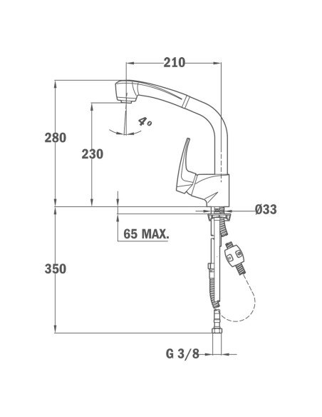 GRIFO DE COCINA MT EXT. CROMO