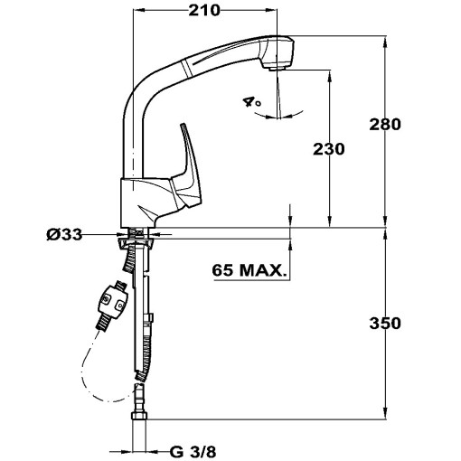 GRIFO DE COCINA MT EXT. CROMO
