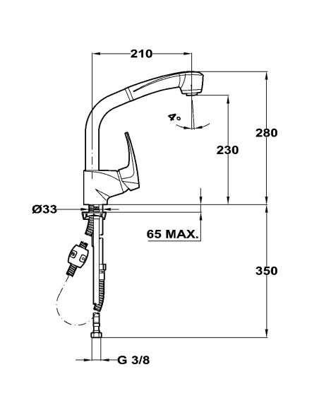 GRIFO DE COCINA MT EXT. CROMO