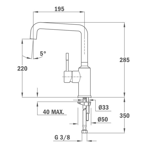 GRIFO DE COCINA FRAME CROMO