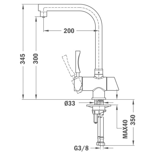 GRIFO DE COCINA OS 206 CROMO