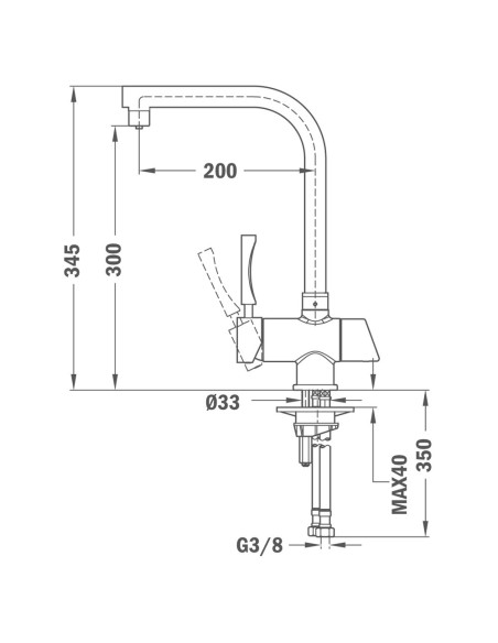 GRIFO DE COCINA OS 206 CROMO