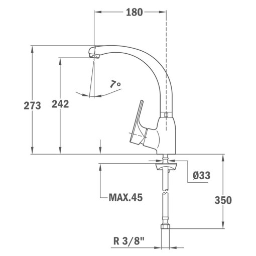 GRIFO DE COCINA MTP 915 CROMO