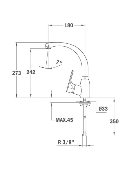 GRIFO DE COCINA MTP 915 CROMO