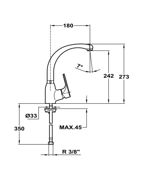 GRIFO DE COCINA MTP 915 CROMO
