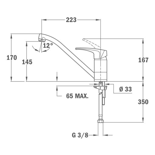 GRIFO DE COCINA MS1 CROMO