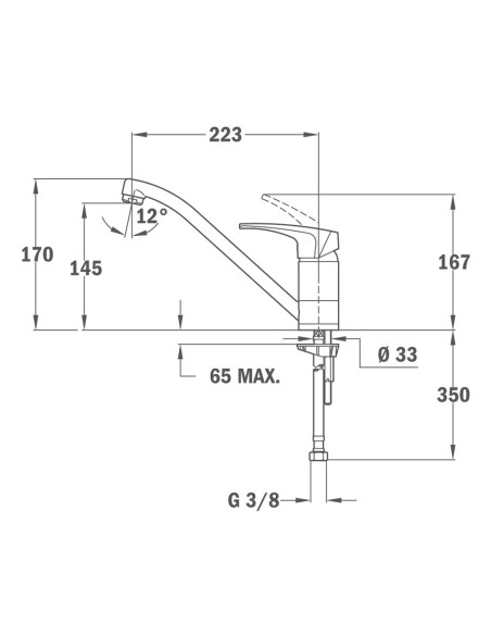 GRIFO DE COCINA MS1 CROMO